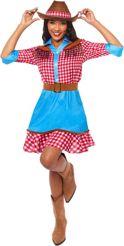 Cowgirl Kostuum Delilah met Hoed - Maat S