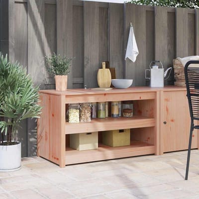 vidaXL - Keuken - Kast - MEPPEL - Bruin - Eiken - 106 - x - 55 - x - 64 - cm