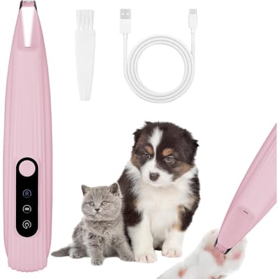 GELLDG Elektrische hondentrimmer met LED-licht - Stille tondeuse geschikt voor honden en katten - 3,7V 5W oplaadbaar - Geschikt voor pootverzorging - Smart display - Geschikt voor thuisgebruik