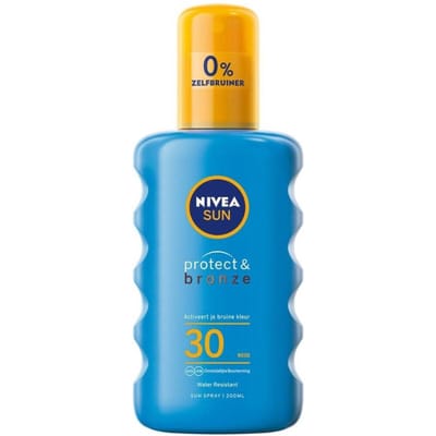 NIVEA SUN Protect & Bronze Zonnebrand Spray - SPF 30 - Zonnespray - Waterproof - Stimuleert een bruine huid - 200 ml