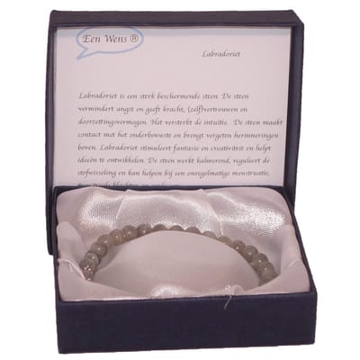 Halfedelstenen Armband in Geschenkdoos Labradoriet