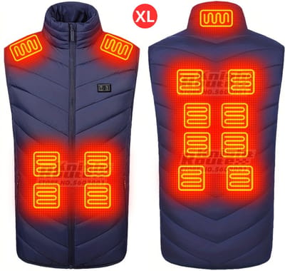 Livano Oplaadbaar Verwarmde Bodywarmer - Jas - Elektrische Bodywarmer - Heated Vest - Heren - Maat XL - Blauw