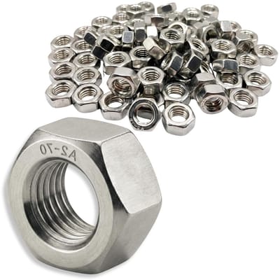 Solidchoice - Set van 100 M3 Moeren van RVS A2 DIN 934/ISO 4032