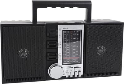 Draagbare Radio - AM FM SW - Muziek Luisteren - 4-in-1 Functie - 18 Uur Speeltijd - Zwart