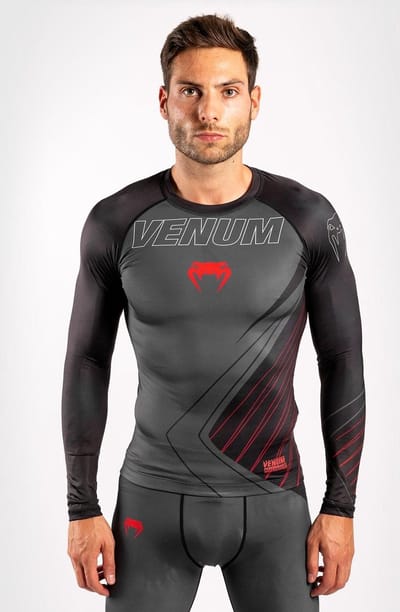 Venum Contender 5.0 Rashguards L/S Zwart Rood - S