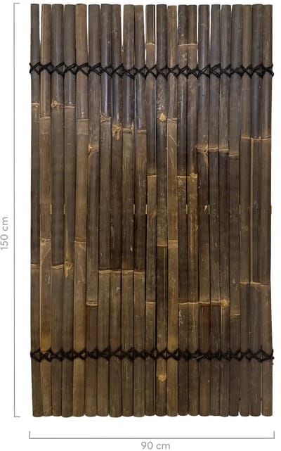 Masters of Bamboo® Bamboe Schutting Budget - 90 x 150 cm - Zwart - Tuinscherm / Bamboe scherm