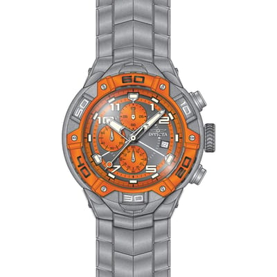 Invicta Speedway 49883 Herenhorloge - Quartz Uurwerk - Roestvrij Staal met Oranje Wijzerplaat - 50 mm