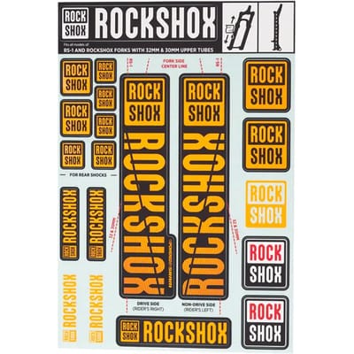Fietsvorksticker kit tot 2018 Rockshox