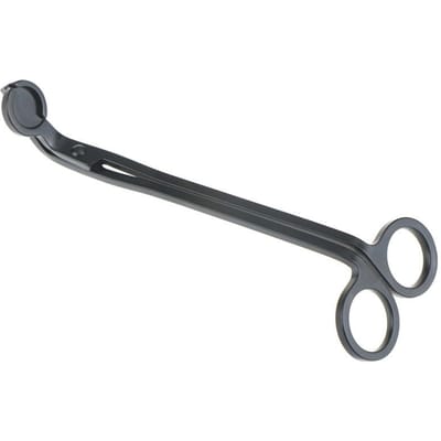 Coupe-mèche de bougie 18 cm Ciseaux à bougie en acier Outils de fabrication faits à la main DIY Coupe-mèche Éteignoir Ciseaux à tête ronde pour noyau de bougie noir