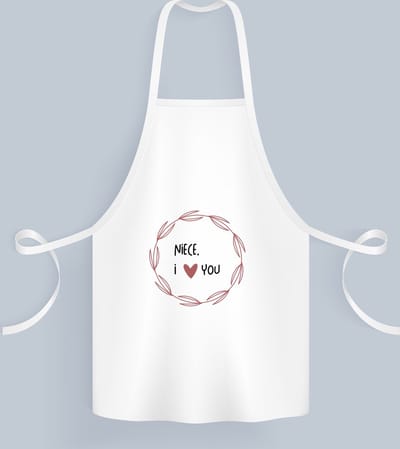 Akyol - niece i love you Keukenschort - Nicht - de liefste nicht - verjaardagscadeau - verjaardag - cadeau - cadeautje voor nicht - nicht artikelen - kado - geschenk - gift - 82 bij 71 cm