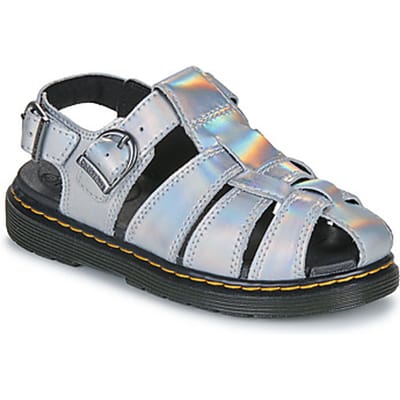 Dr. Martens  Platte sandalen Caarys J Silver Lazer Reflective Metallic
