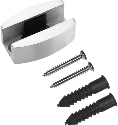 Dailygoods- Deur Vloer Gids - 304 Roestvrij Stalen - Zware Dienst - Verstelbaar voor Glasdikte 8-14 mm - Schuifdeur Beugel - Stabiele Beweging - Vloergids