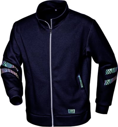 SIR SAFETY BADGER Microfleece Rits Werktrui HEREN Veiligheidstrui Blauw - Reflecterend - Polyester Viscose Elastaan