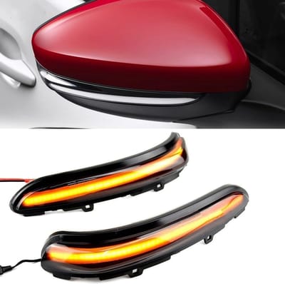 Dynamische LED Knipperlichten voor Zijspiegel - Sequentiële Richtingaanwijzers Rookglas