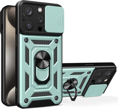 Hoesje geschikt voor Apple iPhone 15 Pro Max - Techsuit Camshield Back Cover - Groen