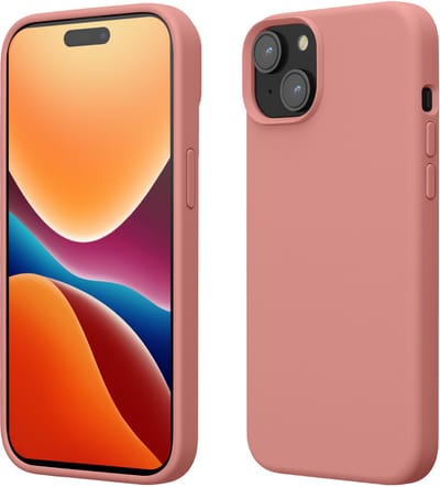 kwmobile Case voor iPhone 15 - Slank TPU-Hoesje met Zachte Afwerking - In winter roze