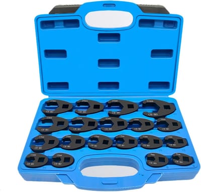 19-delige Momentsleutel Set - Kraaiensleutel Set met Opzetstukken 1/2" en 3/8" - Professioneel Gereedschap