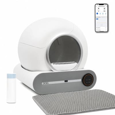 Sello! automatische kattenbak – zelfreinigende kattenbak – slimme app-bediening – geur afsluitend – lekvrij – gewichtssensor – 65L