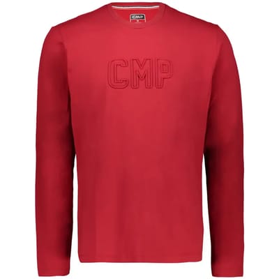 T-shirt met lange mouwen van elastisch katoen met logo CMP