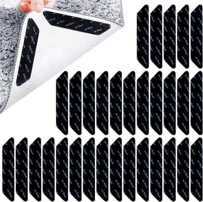 Wasbare Antislipmatten voor Tapijt - 38 Stuks Herbruikbare Antislip Pads voor Vloeren, Ideaal voor Houten Vloeren en Tapijten