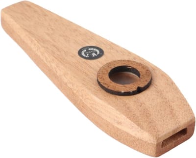 Houten Kazoo Fluit - Muziek Instrument - Muziek Maken - Glad Gepolijst Oppervlak - 10.2 cm Lengte - Houtkleur