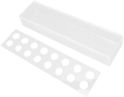 Dailygoods- Acrylvaas - Lange Rechthoekige Vaas met 16 Gaten - Bloemenvazen voor Binnen - Duurzaam en Schokbestendig - Elegante Middelpunt - Veelzijdig Arrangeren - Bloemenvase