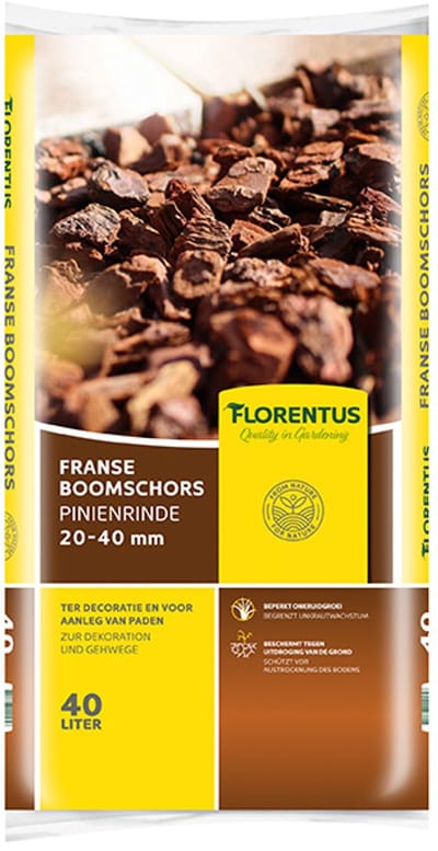 Florentus Franse Boomschors 20–40 mm 40L | Natuurlijke bodembedekker voor tuin en border