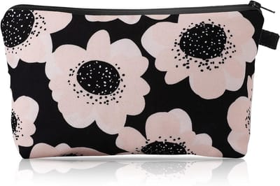 Cosmetica Tas voor Dames - Mini Make-up Tas en Toilettas met Rits - Organizer voor Schoonheid en Verzorging met Bloemenprint