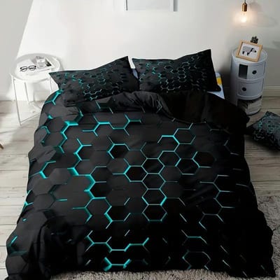 Kleurrijke Geometrie Dekbedovertrek Set Eenpersoons Tweepersoons Voor Kinderen Volwassenen Queen King Size Beddengoedset Met Kussensloop Voor Slaapkamer Eu Single135x200cm