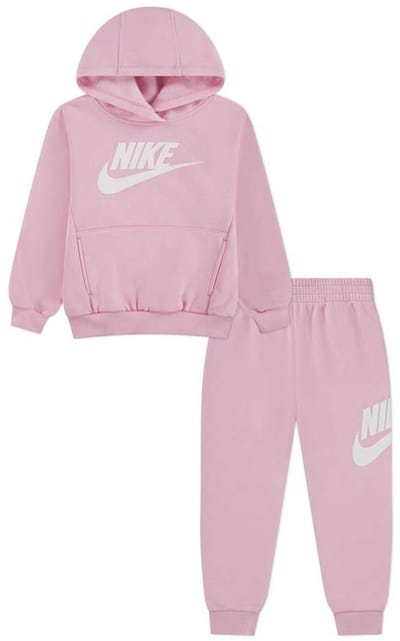 Nike club fleece set in de kleur roze.