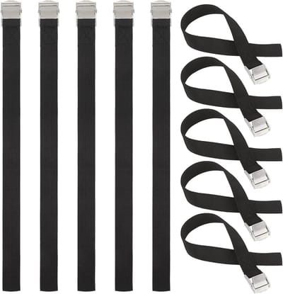 10 Stuks Korte Spanbanden met Snelle Ontgrendelingsgesp, Stevige Verstelbare Tension Straps voor Motoren, Fietsen en Bagage (40 * 2.5cm)