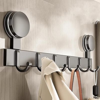 Zware roestvrije wandhaken met zuignap, ideaal voor badkamer, keuken en glazen deuren - sterke vacuümadhesie voor handdoeken, jassen en kleding