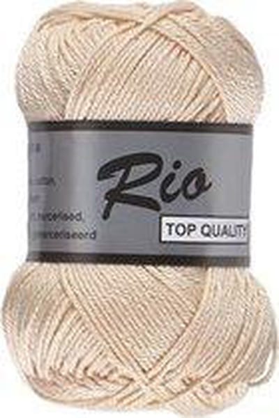 Lammy yarns Rio katoen garen - beige (218) - naald 3 a 3,5mm - 10 bollen