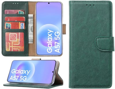 Hoesje geschikt voor Samsung Galaxy A57 hoesje - Arara bookcase - Groen