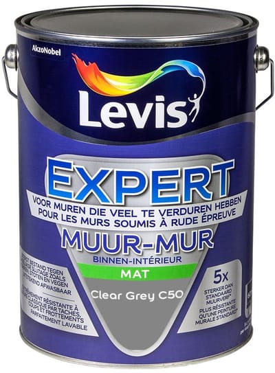 Levis - Expert Muur Binnen Mix - Clear Grey C50 - Mengverf - 5 L