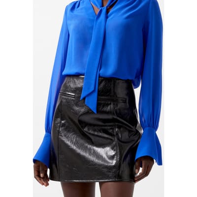 French Connection Emmett Pu Skirt Blackout Size: 10 | Leather Skirts Outlet | Dames | Zwart