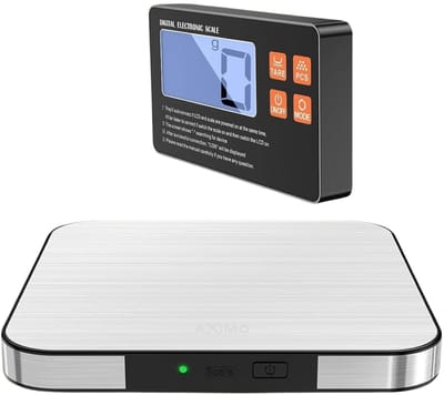 AXIMO Digitale Keukenweegschaal met draadloos display - Weegschaal Keuken - 1gr nauwkeurig - 15kg – Tarra Functie - Telfunctie - RVS