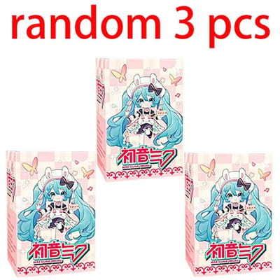 Figurine Chibi Hatsune Miku Boîte Aveugle - Modèle de Collection Anime Vocaloid Mignonne Décoration de Bureau Cadeau Surprise pour les Fans orange