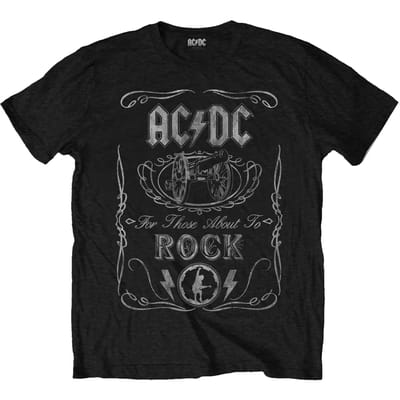 AC/DC Kinderen/Kinderen Cannon Swig Vintage Katoenen T-Shirt (Zwart)