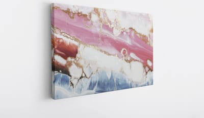 Saammp Canvas Schilderij - Gekleurd marmer - Abstract kunstwerk - 30x20 - Foto op canvas - Wanddecoratie - Muurdecoratie Woonkamer - Slaapkamer decoratie - Canvas Print