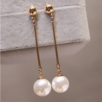 Trendy Parel Lange Oorbellen voor Vrouwen Elegant Bruiloftsfeest Kristal Bloem Ster Kwastje Ronde Hangende Oorbellen Statement Sieraden Cadeau gray