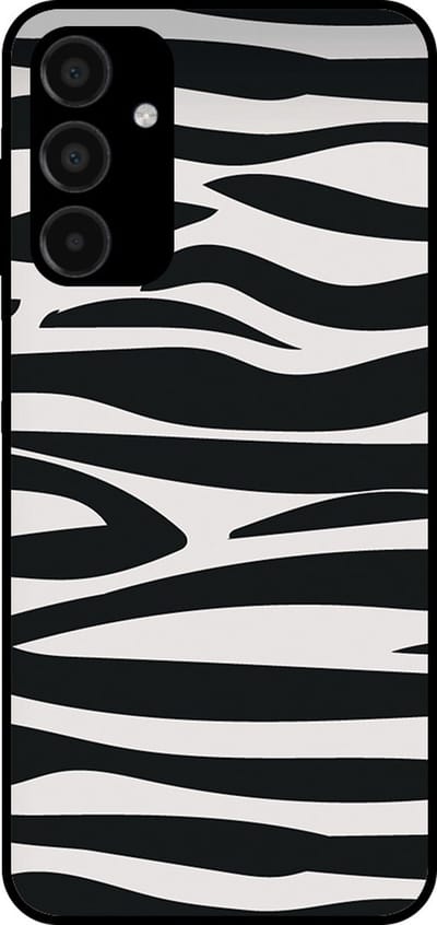 Smartphonica Telefoonhoesje geschikt voor Samsung Galaxy A15 met zebra opdruk - TPU backcover case zebra design - Zwart Wit geschikt voor Samsung Galaxy A15