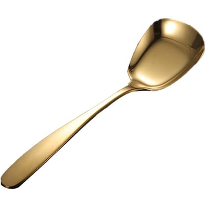 Koreaanse roestvrijstalen verdikkingslepel Creatieve lange steel Hotel Hot Pot Lepel Soeplepel Home Keuken Essentiële gereedschappen beige