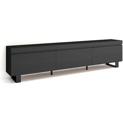 Skraut Home TV-Meubel, Lowboard, 240x35x57cm, Industrieel design, Zwart