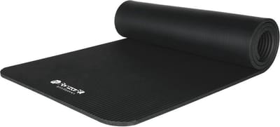 ForzaFit Yogamat Zwart 183 x 61 x 1 cm - Extra dik - Yoga - Pilates - Fitness mat met Draagriem