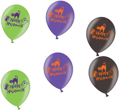 Ballonnen Halloween - 6x stuks - happy halloween - 27 cm - horror - halloween feestje