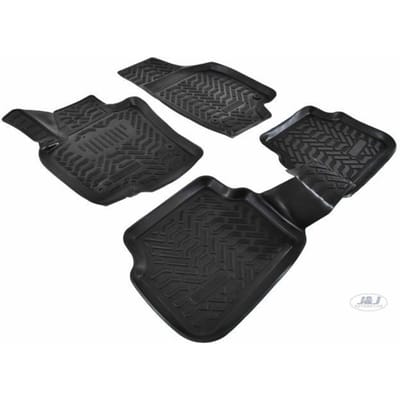 Tapis de sol en caoutchouc - 3D EXCLUSIVE - Tiguan 2007-2015 - 4 pièces - Sur mesure - Noir