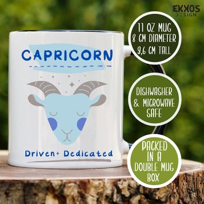 Steenbok Mok | Sterrenbeelden | Mok met tekst | Grappige mok | Verjaardag cadeau | Cadeau voor man | Cadeau voor vrouw | Cadeau voor haar | Cadeau voor hem | Grappige cadeau | Thee glazen | Valentijn cadeautjes | Koffiekopjes