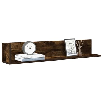 vidaXL - Wandschappen - 2 - st - 100x16,5x16,5 - cm - bewerkt - hout - gerookt - eiken