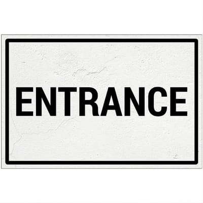 Entrance bord | Forex Re materiaal | 18 x 12 cm